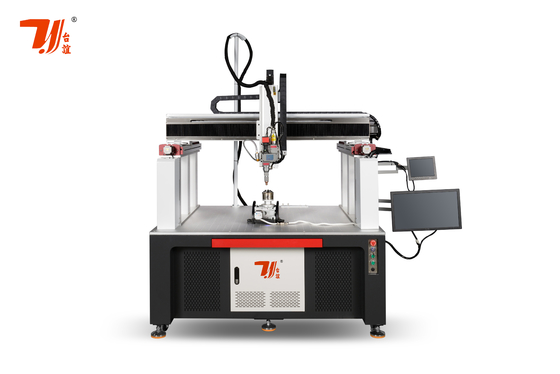 Quảng cáo hội chợ Canton Phương tiện hàn laser sợi lớn 6 trục cho hàn pin lithium vuông