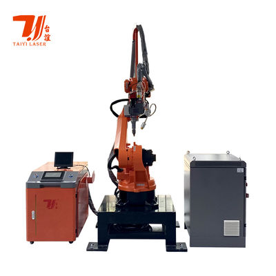 Máy hàn laser sợi quang 1500W có CCD để nối kim loại chính xác và cánh tay robot 6 trục