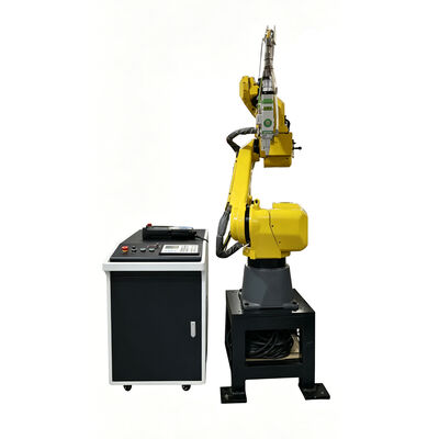 Robot cắt laser FANUC công suất cao với nguồn laser IPG sợi 6000W và bộ thay đổi pallet hai lần để chế tạo tấm thép nặng