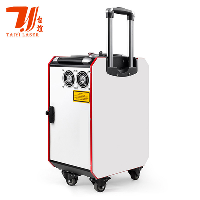 Canton Fair Promotion Trolley Case Portable Pulse Handheld Laser Cleaner Cho Công nghiệp Metal Bề mặt làm sạch