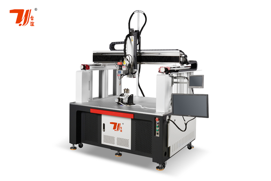 Quảng cáo hội chợ Canton Phương tiện hàn laser sợi lớn 6 trục cho hàn pin lithium vuông