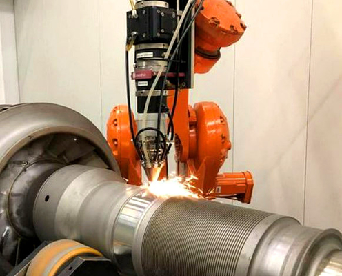 Hệ thống máy phủ laser robot để sửa chữa tua-bin