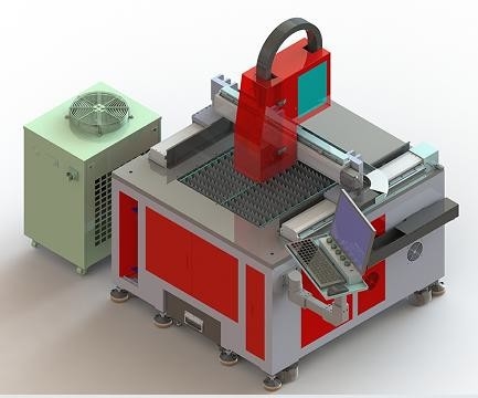 600 * 600mm Máy cắt laser sợi chính xác kích thước nhỏ 1500W 2KW 3000W