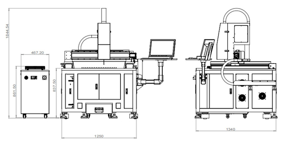 600 * 600mm Máy cắt laser sợi chính xác kích thước nhỏ 1500W 2KW 3000W