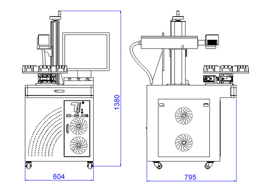 Máy đánh dấu laser tia cực tím tùy chỉnh cho tụ điện với hệ thống định vị trực quan Camera CCD