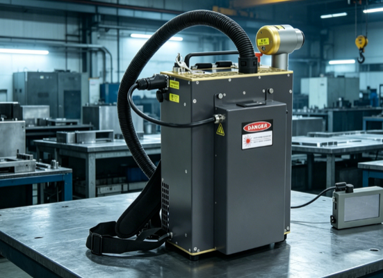Không khí làm mát Máy làm sạch laser công suất cao Công cụ công nghiệp để làm sạch bề mặt kim loại Loại bỏ rỉ sét và loại bỏ chất gây ô nhiễm