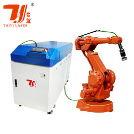 Quảng cáo hội chợ Canton 6 trục Robot Arm 1000W-6000W Bàn gối tấm máy hàn laser kim loại sợi tự động