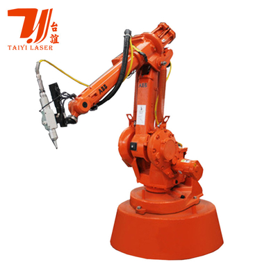 Quảng cáo hội chợ Canton 6 trục Robot Arm 1000W-6000W Bàn gối tấm máy hàn laser kim loại sợi tự động