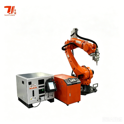 Hệ thống hàn laser robot IPG 4000W với Robot KUKA KR35 để hàn các bộ phận kim loại phức tạp 3D