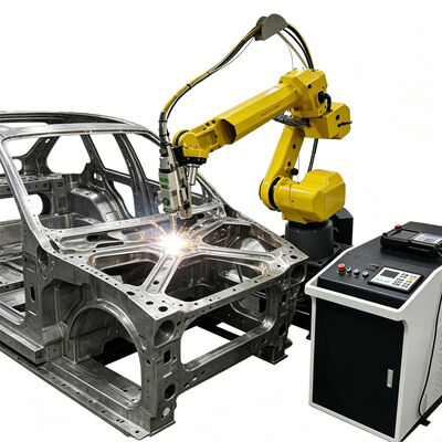 FANUC 6 axis Robot Arm Máy cắt laser sợi 3D tự động cho tấm đèn 3D thép không gỉ
