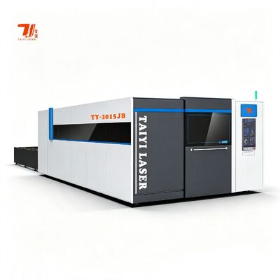 Máy Cắt Laser Sợi Kim Loại IPG Raycus Công Suất 6000W, Toàn Bộ Che Chắn, Thép Tấm TY-3015JB